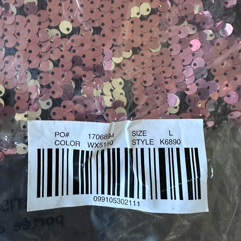 Universal Standard x J.Crew T-Shirt Dress V-neck NYE Date Night Pink Sequin LG - Picture 11 of 17
